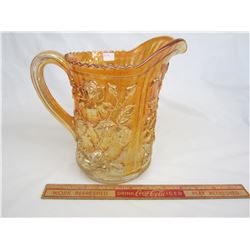 CARNIVAL GLASS LUSTER  ROSE WATER JUG NO DAMAGE