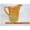 Image 1 : CARNIVAL GLASS LUSTER  ROSE WATER JUG NO DAMAGE