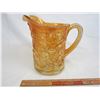 Image 3 : CARNIVAL GLASS LUSTER  ROSE WATER JUG NO DAMAGE