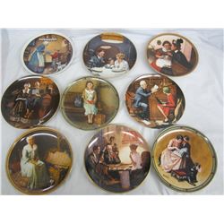 8 NORMAN ROCKWELL PLATES MINT WITH BOXES