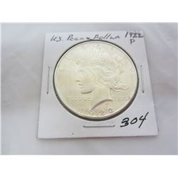 PEACE SILVER DOLLAR 1922 S