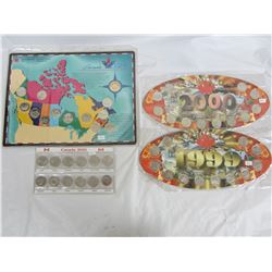 FOUR 25 CENT CANADIAN COIN SETS 1992 ,1998, 2000