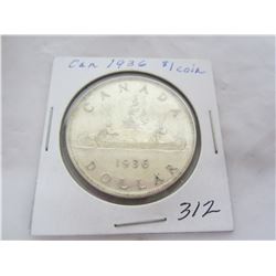 1936 CANADIAN SILVER DOLLAR