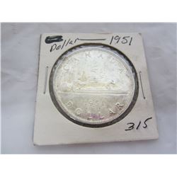 1951 CANADIAN SILVER DOLLAR