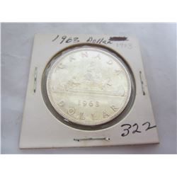 1963 CANADIAN SILVER DOLLAR