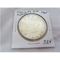 1965. CANADIAN SILVER DOLLAR