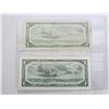 Image 2 : 2 LOW NUMBERED 1954 ONE DOLLAR BILLS
