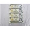 Image 1 : FOUR 1973 ONE DOLLAR BILLS IN SEQUENCE CRISP