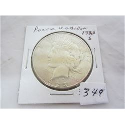 PEACE SILVER DOLLAR 1923 S