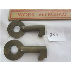 2 CNR PADLOCK KEYS