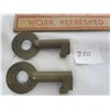 Image 1 : 2 CNR PADLOCK KEYS