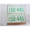 Image 1 : PAIR OF 1964 SASKATCHEWAN LICENSE PLATES
