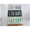 Image 1 : 3 SASKATCHEWAN 1960'S LICENSE PLATES