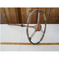 ANTIQUE CAR STEERING WHEEL MANCAVE
