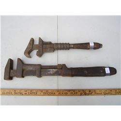 LOT OF 2 ANTIQUE MONKEY WRENCHES