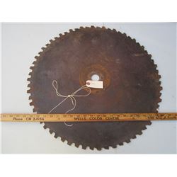 ANTIQUE SAW BLADE 22 INCHES ACROSS