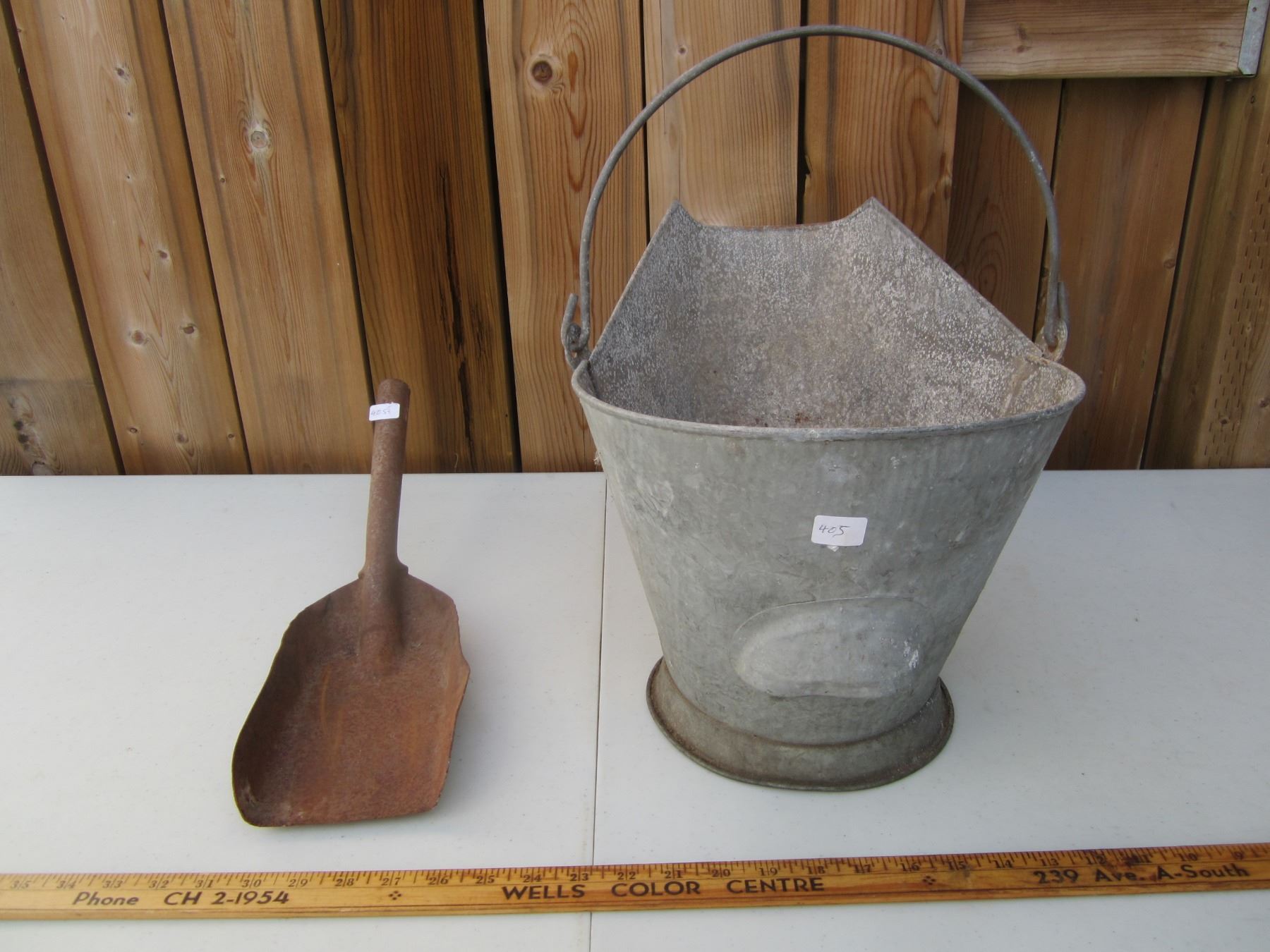 ANTIQUE COAL BUCKET WITH SHOVEL Schmalz Auctions