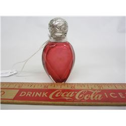 VICTORIAN PERFUME BOTTLE STERLING TOP NO DAMAGE