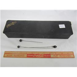 VICTORIAN HAT PIN BOX WITH 3 HAT PINS