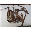 Image 3 : ANTIQUE HORSE TACK BRASS STUDDED AND YOKE