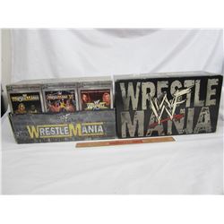 VINTAGE SET OF 15 VHS WRESTLE MANIA WITH BOX