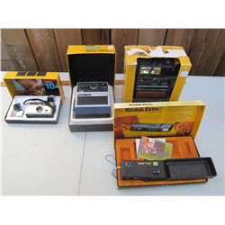 LOT OF 4 VINTAGE KODAK CAMERAS WITH BOXES