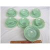 Image 1 : LOT OF JADEITE FIRE KING ALICE 6 CUPS AND SAUCERS AND 9 EXTRA SAUCERS NO DAMAGE