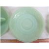 Image 4 : LOT OF JADEITE FIRE KING ALICE 6 CUPS AND SAUCERS AND 9 EXTRA SAUCERS NO DAMAGE
