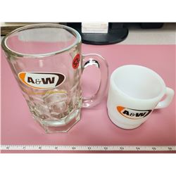 2X A&W MUGS (FIRE KING COFFEE MUG)