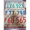Image 2 : 8 ASSORTED SASK LICENSE PLATES