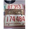Image 3 : 8 ASSORTED SASK LICENSE PLATES