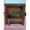 Image 1 : VINTAGE WOOD CHANGE MAKER/COIN BANK