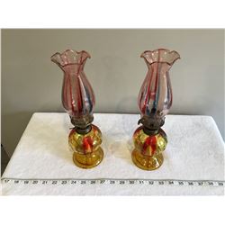 VINTAGE OIL LAMPS - MADE IN HONG KONG