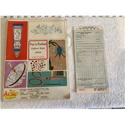 VINTAGE ARTEX PATTERN BOOK #654 AND ORDER FORM