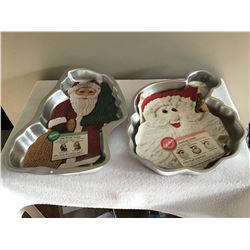 WILTON CHRISTMAS CALE PANS, OLD WORLD SANTA, SMILING SANTA