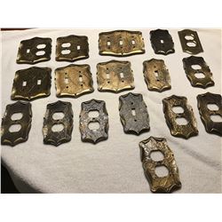 VINTAGE HEAVY METAL SWITCH AND PLUG IN PLATES