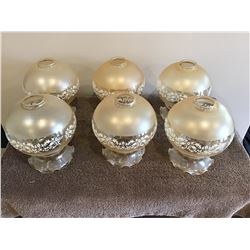 6 VINTAGE LIGHT SHADES, NO CHIPS OR CRACKS
