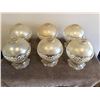 Image 1 : 6 VINTAGE LIGHT SHADES, NO CHIPS OR CRACKS