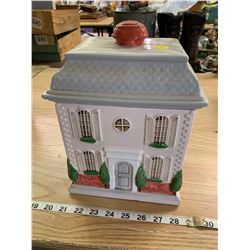 2 STORY HOUSE COOKIE JAR