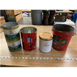 LOT OF VINTAGE TINS (5)