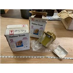 2 OUTDOOR BRASS LANTERNS