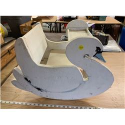 ANTIQUE CHILD'S SWAN ROCKING CHAIR