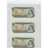 Image 1 : LOT OF 3 CONSECUTIVE SERIAL NUMBERED 1973 $1 NOTES. LAWSON-BOUEY SIGNATURES. AM PREFIX. SERIAL NUMBE