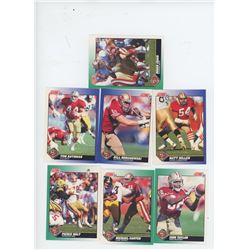 LOT OF 7 SAN FRANCISCO FORTY-NINERS 1991 SCORE NFL FOOTBALL CARDS INCLUDING ROGER CRAIG, MATT MILLEN