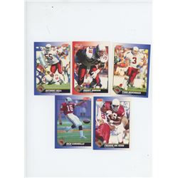 LOT OF 5 ARIZONA CARDINALS 1991 SCORE NFL FOOTBALL CARDS INCLUDING TIMM ROSENBACH AND JOHNNY JOHNSON