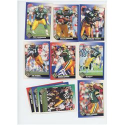 LOT OF 10 GREEN BAY PACKERS 1991 SCORE NFL FOOTBALL CARDS INCLUDING STERLING SHARPE, KEITH WOODSIDE 