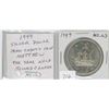 Image 1 : 1949 SILVER DOLLAR. COMMEMORATES NEWFOUNDLAND JOINING CANADA. DEPICTS JOHN CABOT’S SHIP MATTHEW. MS-