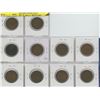 Image 2 : COMPLETE SET OF 10 GEORGE V LARGE CENTS: 1911-1920 COINS GRADE F-15 – EF-40.