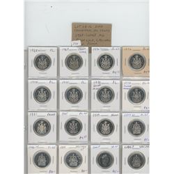 LOT OF 16 DIFFERENT CANADIAN COLLECTOR 50 CENTS 1968 – 2006P: 1968, 1969, 1970, 1972, 1974, 1975, 19