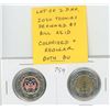 Image 1 : LOT OF 2 2020 TOONIES, BOTH DESIGNED BY FIRST NATIONS ARTIST BILL REID. BOTH COLOURIZED AND REGULAR.